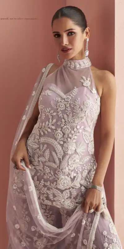 Lavender Heavy Net Sequence Work Salwar Suit | Jump Suits, Salwar suit, Casual Suits, Creative suits, Designer Suits, Palazzo Suits, Party Wear Suits, Patiala Suits, Straight Suits