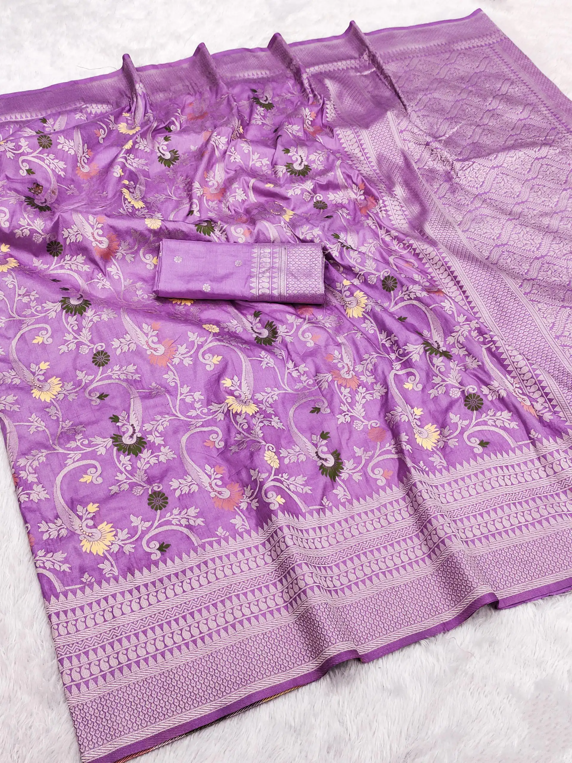 Lavender Khaddi Pashmina Lace Zari Work Saree | Sarees, Bollywood Sarees, Creative Sarees, Designer Sarees, Embroidered Sarees, Ethnic Saree, Modern Digital sarees, Party Wear Sarees