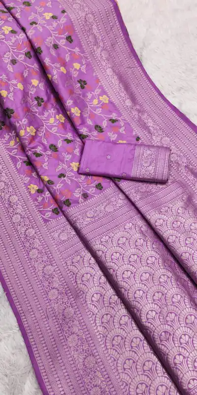 Lavender Khaddi Pashmina Zari Work Saree | Sarees, Bollywood Sarees, Creative Sarees, Designer Sarees, Embroidered Sarees, Ethnic Saree, Modern Digital sarees, Party Wear Sarees