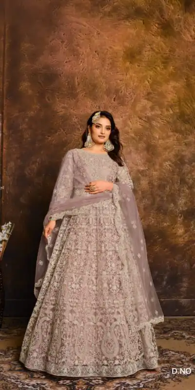 Lavender Net Embroidery Work Salwar Suit | Jump Suits, Salwar suit, Casual Suits, Creative suits, Designer Suits, Palazzo Suits, Party Wear Suits, Patiala Suits, Straight Suits