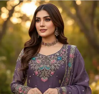 Lavender Organza Silk Sequence Moti Work Salwar Suit | Jump Suits, Salwar suit, Casual Suits, Creative suits, Designer Suits, Palazzo Suits, Party Wear Suits, Patiala Suits, Straight Suits