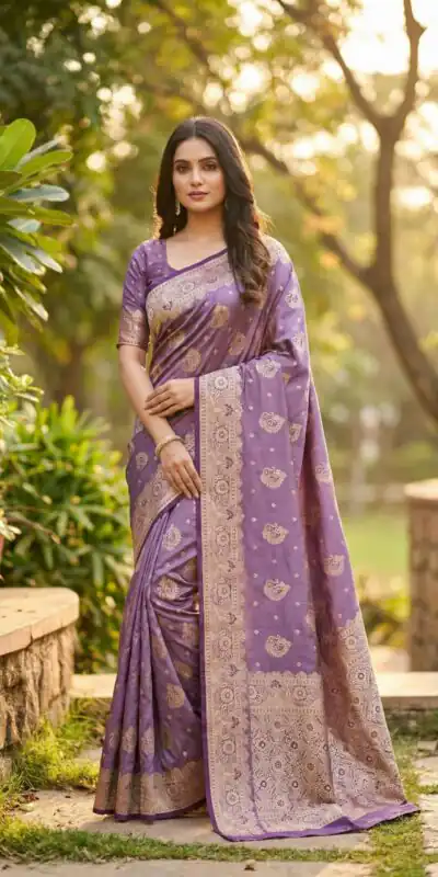 Lavender Satin Silk Lace Zari Work Saree | Sarees, Bollywood Sarees, Creative Sarees, Designer Sarees, Embroidered Sarees, Ethnic Saree, Modern Digital sarees, Party Wear Sarees