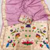Lavender Silk Zari Lace Work Saree | Sarees, Bollywood Sarees, Creative Sarees, Designer Sarees, Embroidered Sarees, Ethnic Saree, Modern Digital sarees, Party Wear Sarees