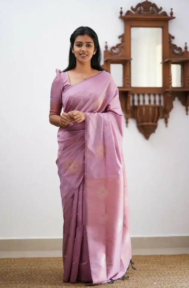 Lavender Soft Lichi Silk Jacquard Saree | Sarees, Bollywood Sarees, Creative Sarees, Designer Sarees, Embroidered Sarees, Ethnic Saree, Modern Digital sarees, Party Wear Sarees