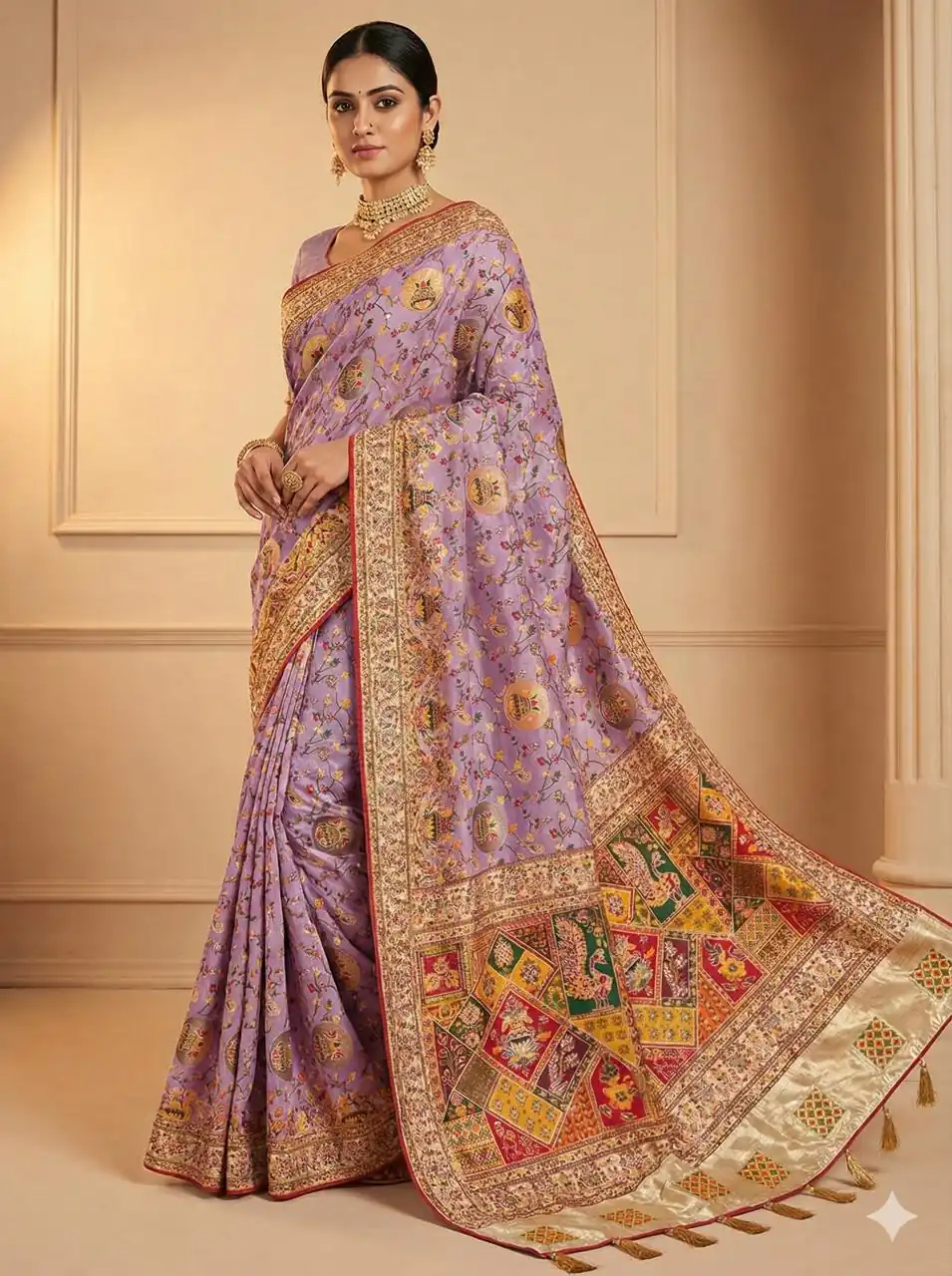 Lavender Soft Pashmina Lace Zari Work Saree | Sarees, Bollywood Sarees, Creative Sarees, Designer Sarees, Embroidered Sarees, Ethnic Saree, Modern Digital sarees, Party Wear Sarees