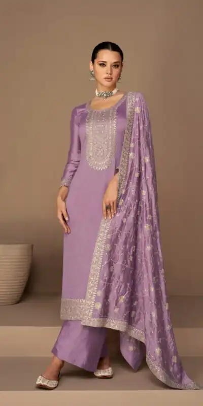 Lavender Vichitra Embroidery Stone Work Salwar Suit | Jump Suits, Tops & Bottoms, Track Suits, Salwar suit, Casual Suits, Creative suits, Designer Suits, Palazzo Suits, Party Wear Suits, Patiala Suits, Straight Suits, Trendy Wear