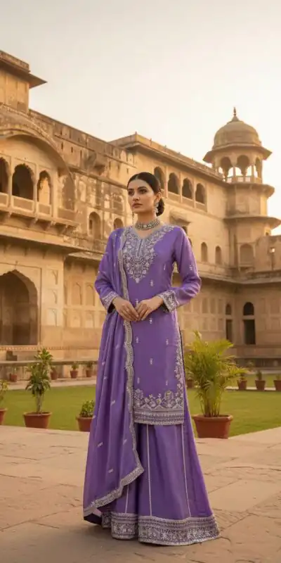 Lavender Zimmy Silk Sequence Work Salwar Suit | Jump Suits, Salwar suit, Casual Suits, Creative suits, Designer Suits, Palazzo Suits, Party Wear Suits, Patiala Suits, Straight Suits