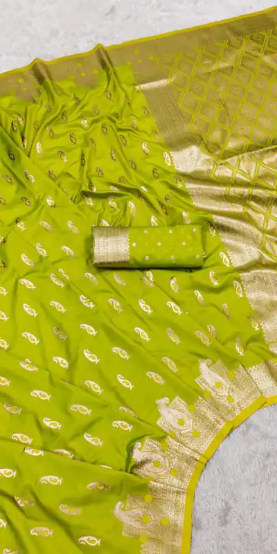 Lemon Yellow Banarasi Silk Zari Weaving Saree | Sarees, Bollywood Sarees, Creative Sarees, Designer Sarees, Embroidered Sarees, Ethnic Saree, Modern Digital sarees, Party Wear Sarees