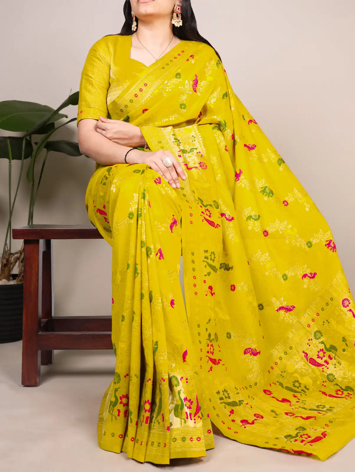 Lemon Yellow Nylon Weaving Work Saree | Sarees, Bollywood Sarees, Creative Sarees, Designer Sarees, Embroidered Sarees, Ethnic Saree, Modern Digital sarees, Party Wear Sarees