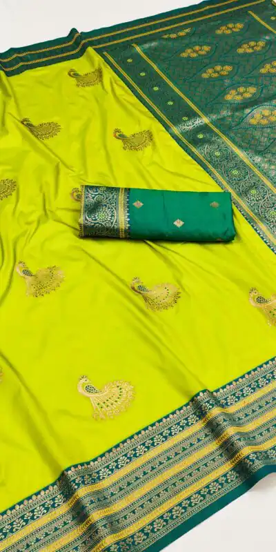 Lemon Yellow Soft Silk Zari Lace Work Saree | Sarees, Bollywood Sarees, Creative Sarees, Designer Sarees, Embroidered Sarees, Ethnic Saree, Modern Digital sarees, Party Wear Sarees