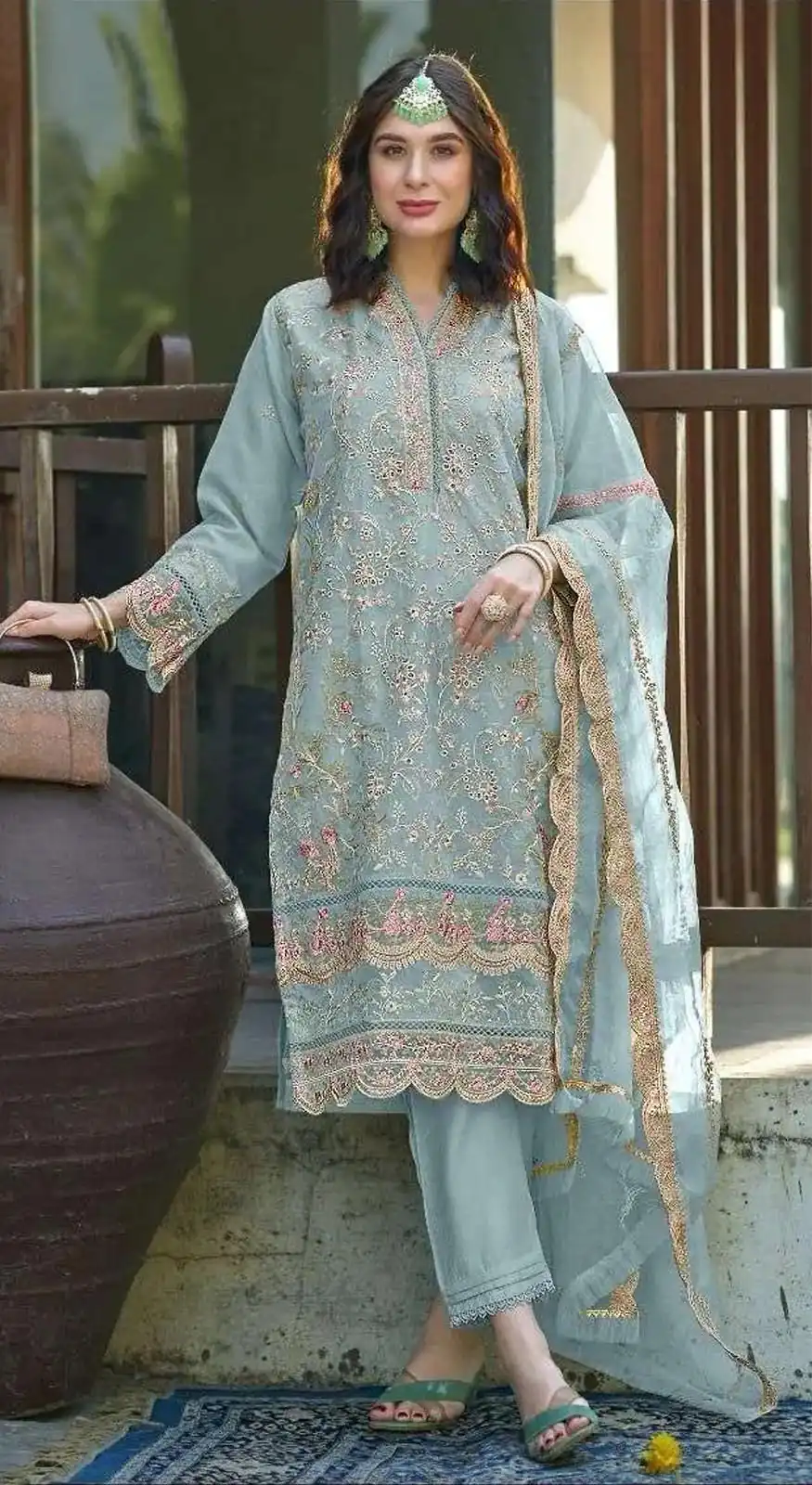 Light Blue Organza With Embroidery Sequence Work Salwar Suit | Jump Suits, Salwar suit, Casual Suits, Creative suits, Designer Suits, Palazzo Suits, Party Wear Suits, Patiala Suits, Straight Suits