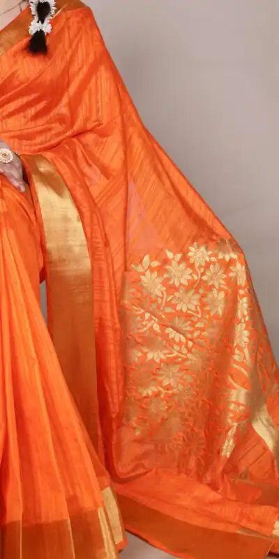 Light Orange Raw Silk Zari Weaving Saree | Sarees, Bollywood Sarees, Creative Sarees, Designer Sarees, Embroidered Sarees, Ethnic Saree, Modern Digital sarees, Party Wear Sarees