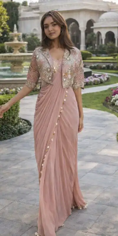 Light Peach Crap Silk Embroidery Lace Work Saree | Sarees, Bollywood Sarees, Creative Sarees, Designer Sarees, Embroidered Sarees, Ethnic Saree, Modern Digital sarees, Party Wear Sarees