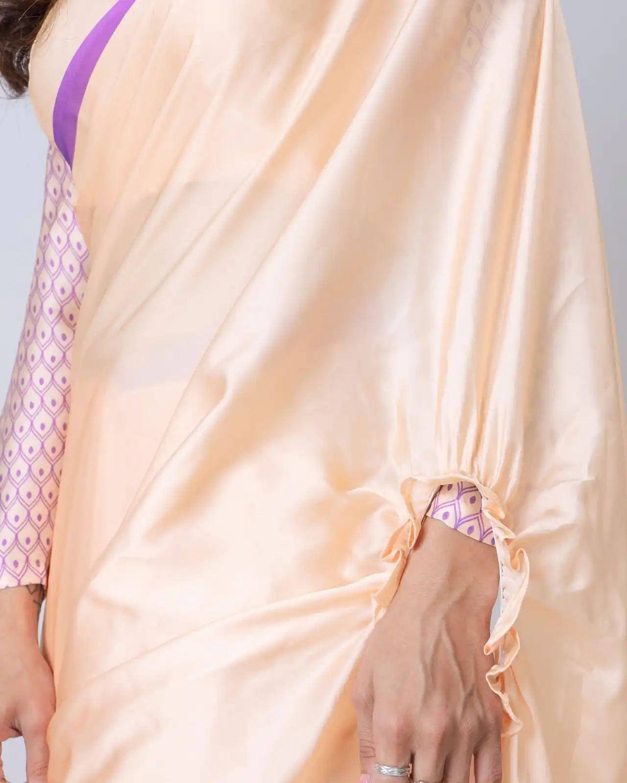 Light Peach Japan Satin Digital Print Work Saree | Sarees, Bollywood Sarees, Creative Sarees, Designer Sarees, Embroidered Sarees, Ethnic Saree, Modern Digital sarees, Party Wear Sarees