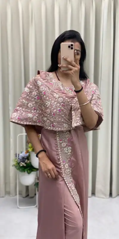 Light Pink Crepe Silk Sequence Embroidery Foil Paper Work Salwar Suit | Jump Suits, Salwar suit, Casual Suits, Creative suits, Designer Suits, Palazzo Suits, Party Wear Suits, Patiala Suits, Straight Suits