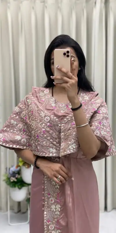 Light Pink Crepe Silk Sequence Embroidery Foil Paper Work Salwar Suit | Jump Suits, Salwar suit, Casual Suits, Creative suits, Designer Suits, Palazzo Suits, Party Wear Suits, Patiala Suits, Straight Suits