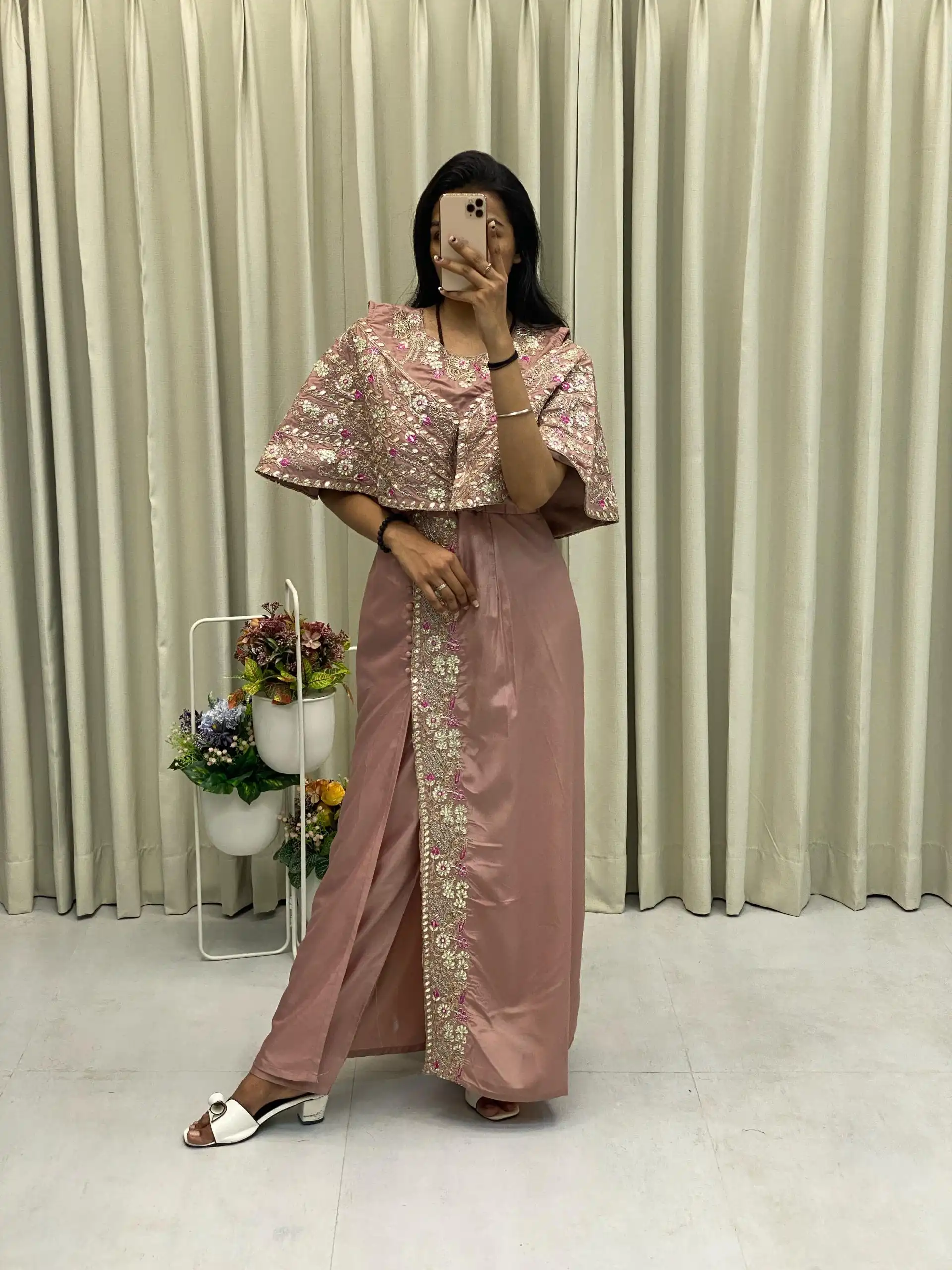 Light Pink Crepe Silk Sequence Embroidery Foil Paper Work Salwar Suit | Jump Suits, Salwar suit, Casual Suits, Creative suits, Designer Suits, Palazzo Suits, Party Wear Suits, Patiala Suits, Straight Suits
