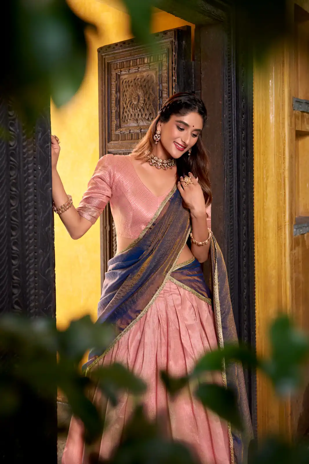 Light Pink Dupion Silk Lace Zari Work Lehenga Choli | Lehenga, Bollywood Lehenga, Creative Lehenga, Designer Lehenga, Embroidered Lehenga, Party Wear Lehenga