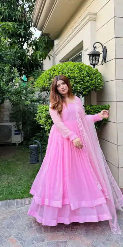 Light Pink Faux Georgette Thread Sequence Salwar Suit | Jump Suits, Salwar suit, Casual Suits, Creative suits, Designer Suits, Palazzo Suits, Party Wear Suits, Patiala Suits, Straight Suits