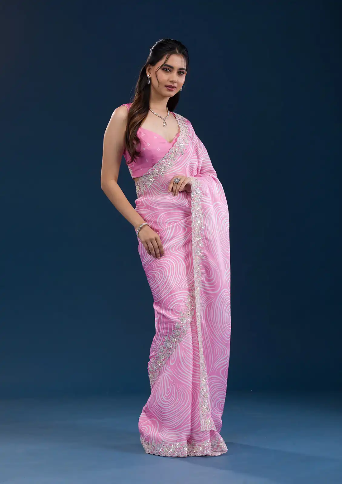 Light Pink Georgette Digital Prints Embroidery Codding Sequins Work Saree | Sarees, Bollywood Sarees, Creative Sarees, Designer Sarees, Embroidered Sarees, Ethnic Saree, Modern Digital sarees, Party Wear Sarees