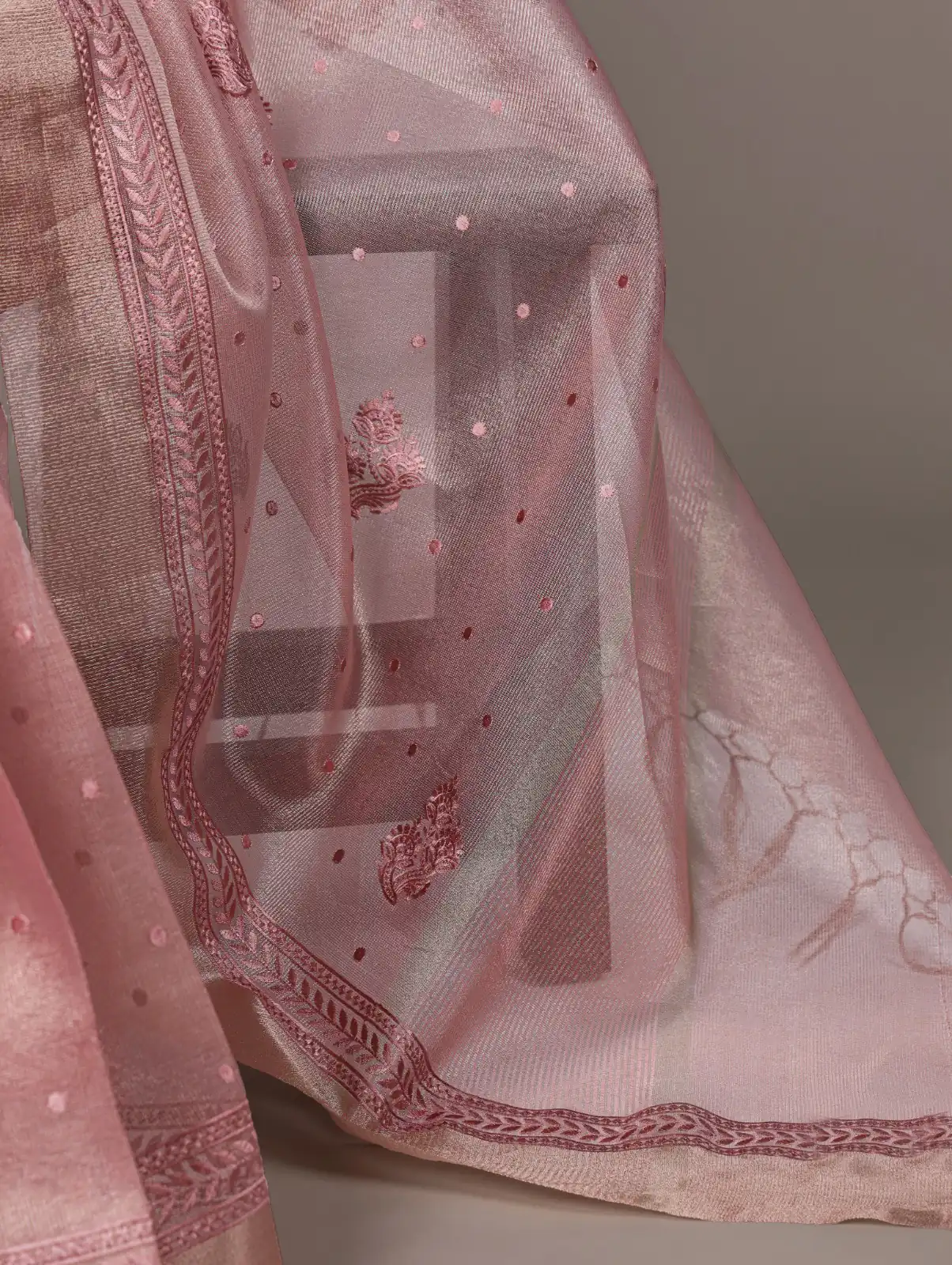 Light Pink Poly Shimmer Embroidery Work Saree | Sarees, Bollywood Sarees, Creative Sarees, Designer Sarees, Embroidered Sarees, Ethnic Saree, Modern Digital sarees, Party Wear Sarees
