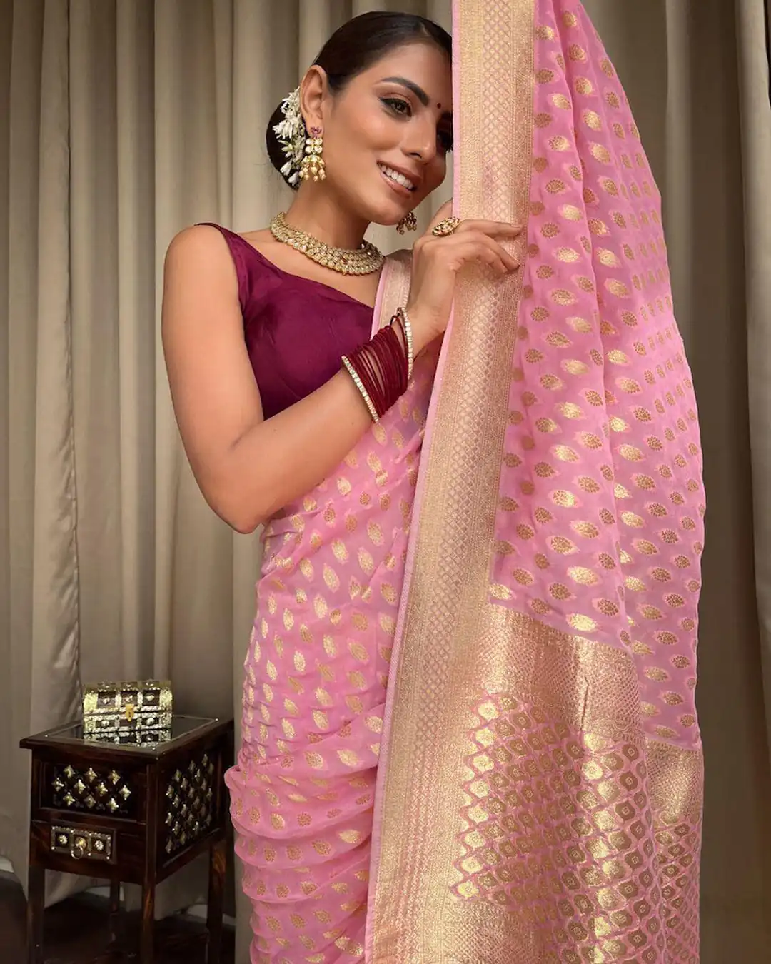 Light Pink Soft Lichi Silk Rich Pallu Work Saree | Sarees, Bollywood Sarees, Creative Sarees, Designer Sarees, Embroidered Sarees, Ethnic Saree, Modern Digital sarees, Party Wear Sarees