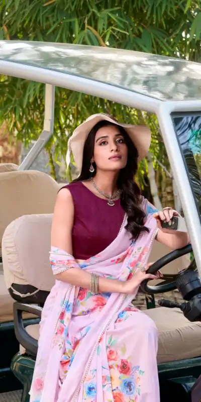 Light Pink Weightless Marble Floral Printed Saree | Sarees, Bollywood Sarees, Creative Sarees, Designer Sarees, Embroidered Sarees, Ethnic Saree, Modern Digital sarees, Party Wear Sarees