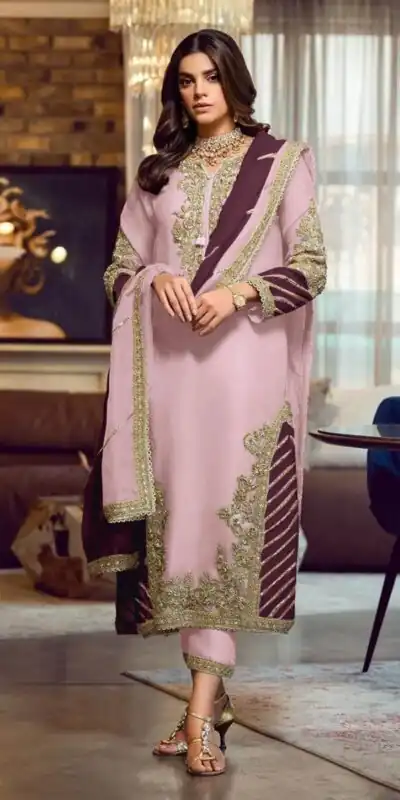 Light Purple Georgette Embroidery Sequence Salwar Suit | Salwar suit, Casual Suits, Creative suits, Designer Suits, Palazzo Suits, Party Wear Suits, Patiala Suits, Straight Suits