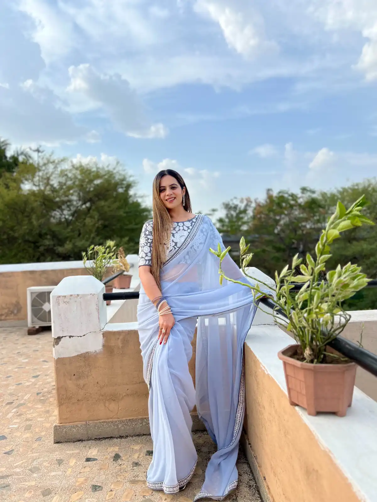 Light Purple Georgette Embroidery Work Lace Saree | Sarees, Bollywood Sarees, Creative Sarees, Designer Sarees, Embroidered Sarees, Ethnic Saree, Modern Digital sarees, Party Wear Sarees