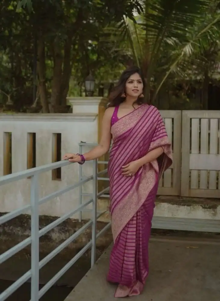 Light Purple Lichi Silk Lace Border Work Saree | Sarees, Bollywood Sarees, Creative Sarees, Designer Sarees, Embroidered Sarees, Ethnic Saree, Modern Digital sarees, Party Wear Sarees