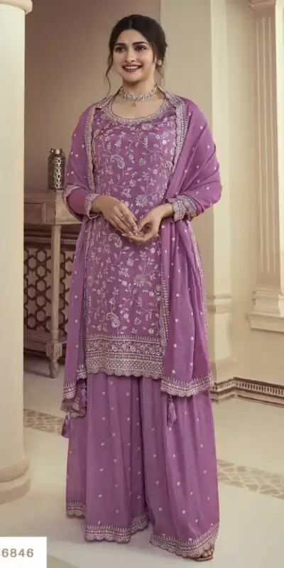 Light Violet Chinon Embroidery Multi Work Salwar Suit | Jump Suits, Salwar suit, Casual Suits, Creative suits, Designer Suits, Palazzo Suits, Party Wear Suits, Patiala Suits, Straight Suits