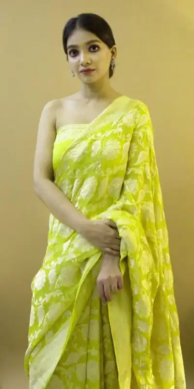 Light Yellow Soft Lichi Silk Zahlar Saree | Sarees, Bollywood Sarees, Creative Sarees, Designer Sarees, Embroidered Sarees, Ethnic Saree, Modern Digital sarees, Party Wear Sarees
