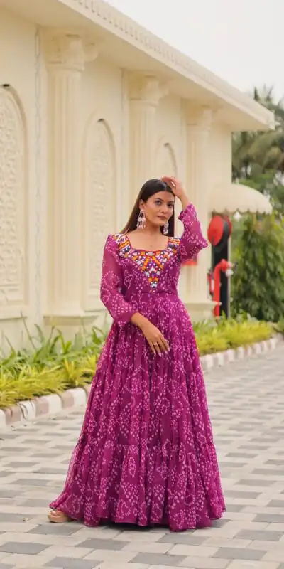 Ram 119 Pink Faux Georgette Gown with Mirror Work. Wedding, Party, Festive, Events Special Price βΉ1899. Delivery 4-6 Working Days. Shop now. | Gowns, Bollywood Gowns, Creative Gowns, Designer Gowns, Embroidered Gowns, Party Wear Gowns