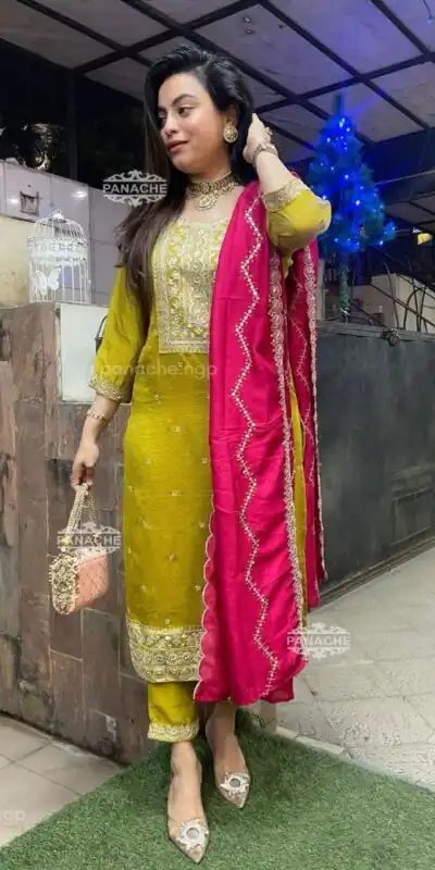 Mahandi Chinon Embroidery Work Salwar Suit | Jump Suits, Salwar suit, Casual Suits, Creative suits, Designer Suits, Palazzo Suits, Party Wear Suits, Patiala Suits, Straight Suits