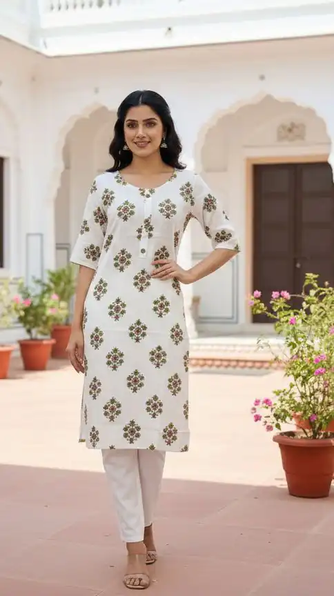 Mahandi Rayon Print Kurti | Kurti, Bollywood Kurti, Creative Kurtis, Designer Kurti, Party Wear Kurti, Selfie Kurti