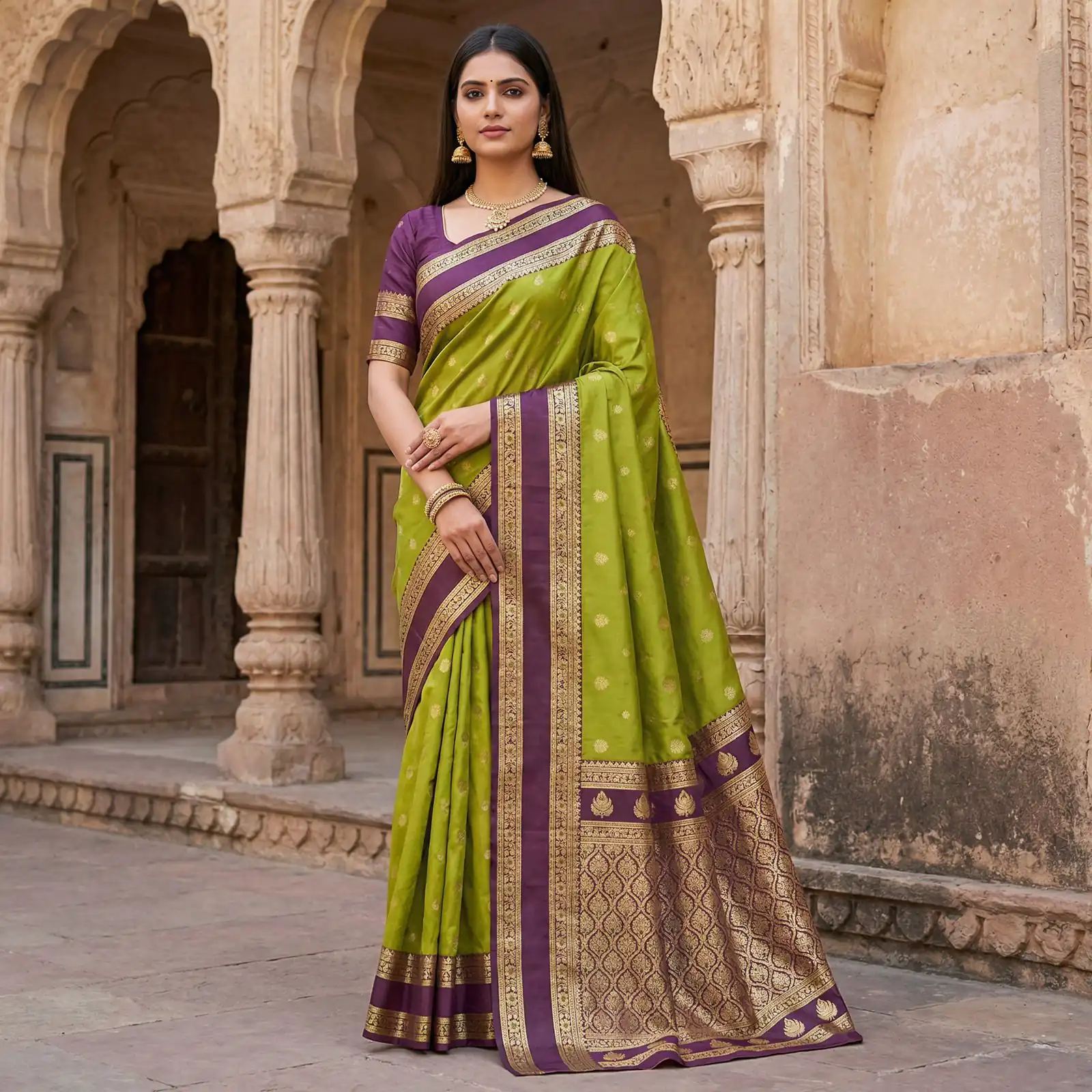 Mahendi Banarasi Gold Zari Work Saree | Sarees, Bollywood Sarees, Creative Sarees, Designer Sarees, Embroidered Sarees, Ethnic Saree, Modern Digital sarees, Party Wear Sarees