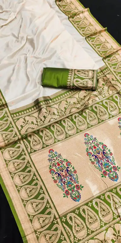 Mahendi Banarasi Zari Lace Work Saree | Sarees, Bollywood Sarees, Creative Sarees, Designer Sarees, Embroidered Sarees, Ethnic Saree, Modern Digital sarees, Party Wear Sarees