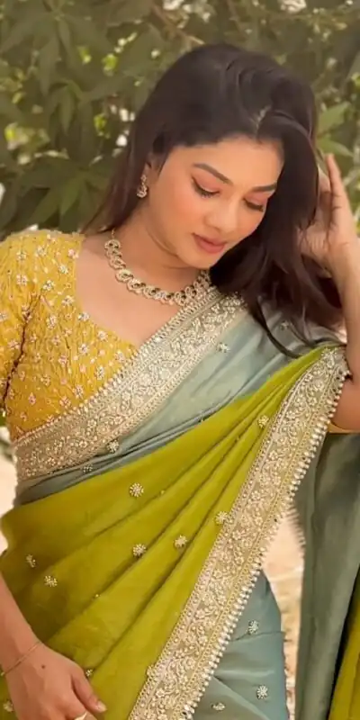 Mahendi Chinon Embroidery Sequins Work Saree | Sarees, Bollywood Sarees, Creative Sarees, Designer Sarees, Embroidered Sarees, Ethnic Saree, Modern Digital sarees, Party Wear Sarees
