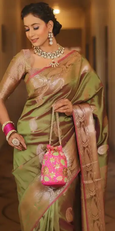 Mahendi Lichi Silk Border Lace Work Saree | Sarees, Bollywood Sarees, Creative Sarees, Designer Sarees, Embroidered Sarees, Ethnic Saree, Modern Digital sarees, Party Wear Sarees