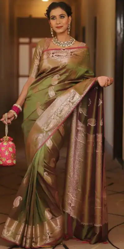 Mahendi Lichi Silk Border Lace Work Saree | Sarees, Bollywood Sarees, Creative Sarees, Designer Sarees, Embroidered Sarees, Ethnic Saree, Modern Digital sarees, Party Wear Sarees