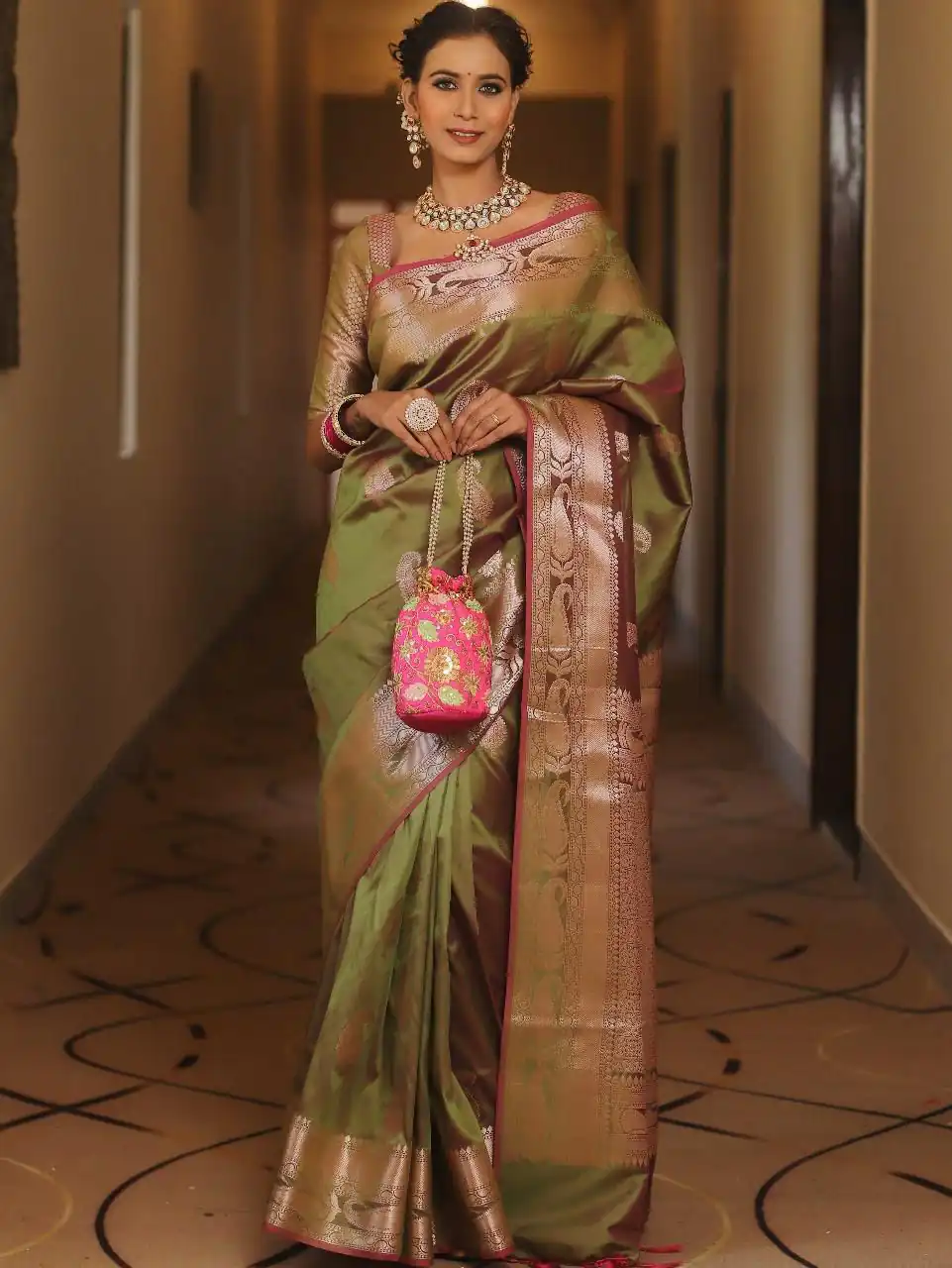 Mahendi Lichi Silk Border Lace Work Saree | Sarees, Bollywood Sarees, Creative Sarees, Designer Sarees, Embroidered Sarees, Ethnic Saree, Modern Digital sarees, Party Wear Sarees
