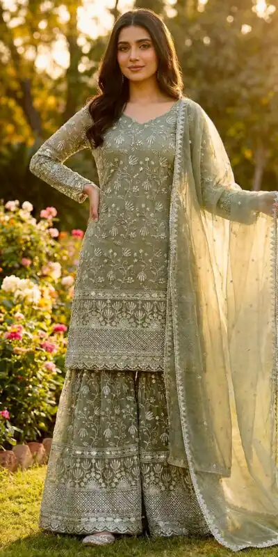 Mahendi Pure Organza Silk Embroidery Work Salwar Suit | Jump Suits, Salwar suit, Casual Suits, Creative suits, Designer Suits, Palazzo Suits, Party Wear Suits, Patiala Suits, Straight Suits