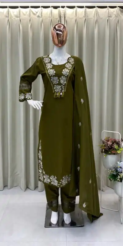 Mahendi Rayon Embroidery Salwar Suit | Jump Suits, Salwar suit, Casual Suits, Creative suits, Designer Suits, Palazzo Suits, Party Wear Suits, Patiala Suits, Straight Suits