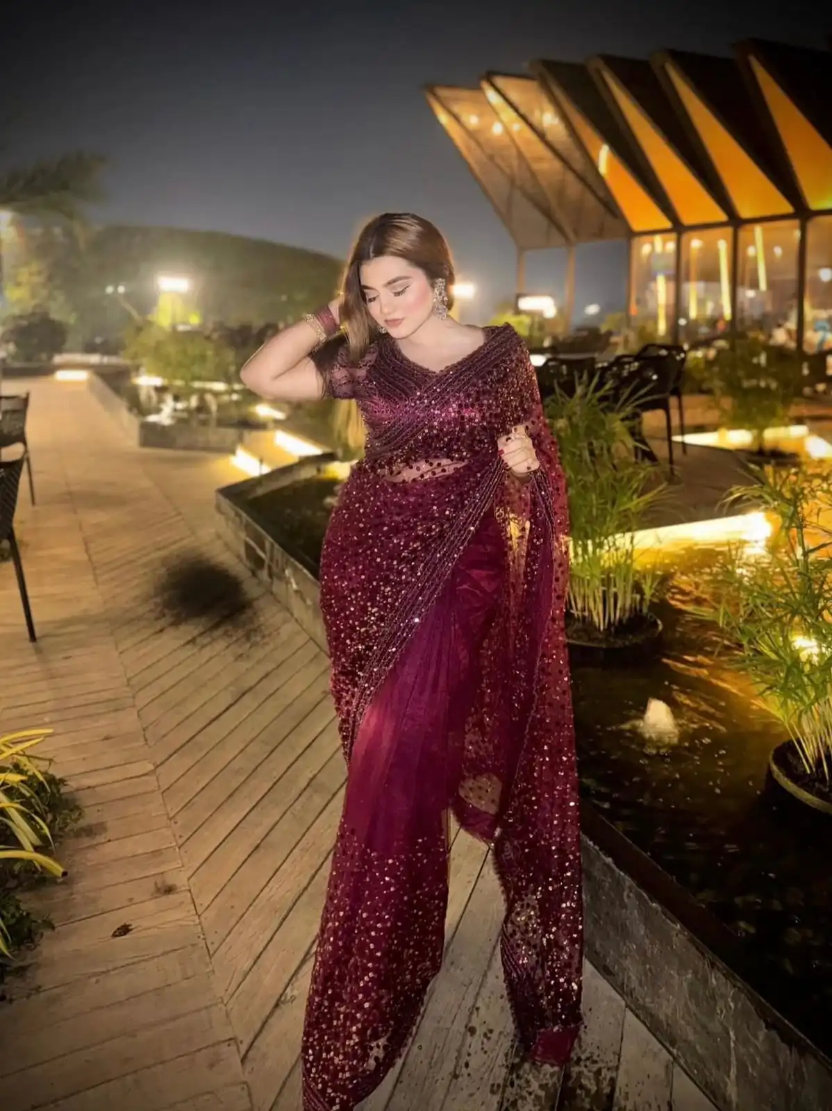 Majestic Wine Net Sequins Work Saree | Sarees, Bollywood Sarees, Creative Sarees, Designer Sarees, Embroidered Sarees, Ethnic Saree, Modern Digital sarees, Party Wear Sarees