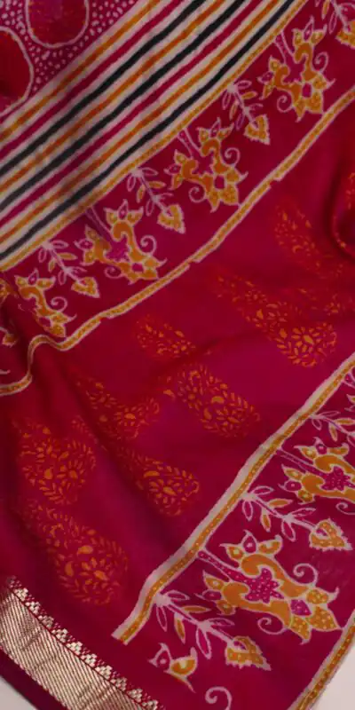 Maroon Chanderi Printed Saree | Sarees, Bollywood Sarees, Creative Sarees, Designer Sarees, Embroidered Sarees, Ethnic Saree, Modern Digital sarees, Party Wear Sarees