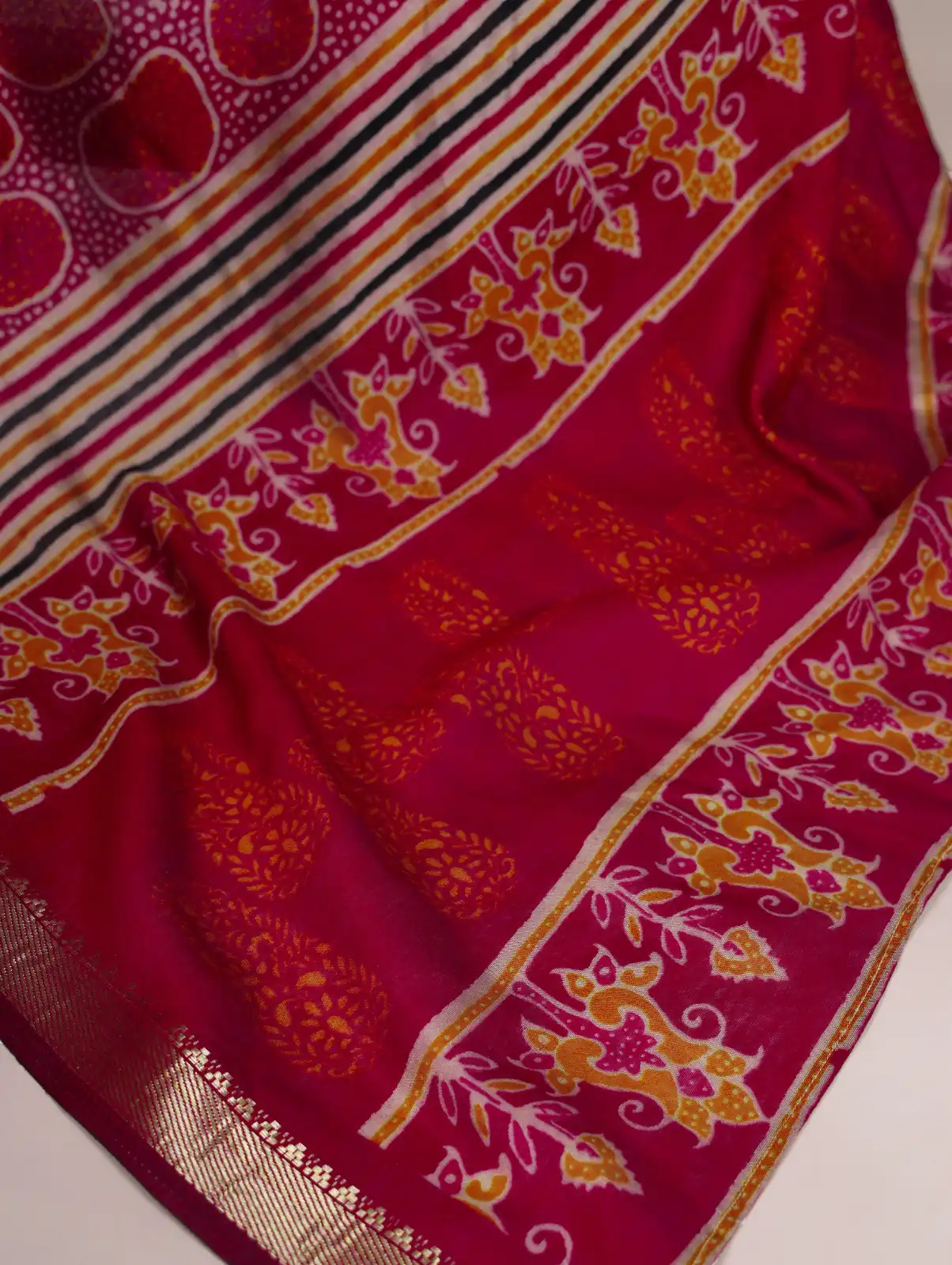 Maroon Chanderi Printed Saree | Sarees, Bollywood Sarees, Creative Sarees, Designer Sarees, Embroidered Sarees, Ethnic Saree, Modern Digital sarees, Party Wear Sarees