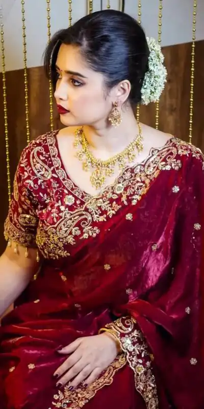 Maroon Fandy Satin Silk With Sequins Work Saree | Sarees, Bollywood Sarees, Creative Sarees, Designer Sarees, Embroidered Sarees, Ethnic Saree, Modern Digital sarees, Party Wear Sarees