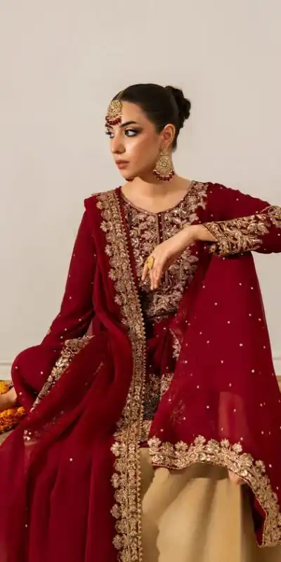 Maroon Faux Georgette Lace Work Salwar Suit | Jump Suits, Salwar suit, Casual Suits, Creative suits, Designer Suits, Palazzo Suits, Party Wear Suits, Patiala Suits, Straight Suits