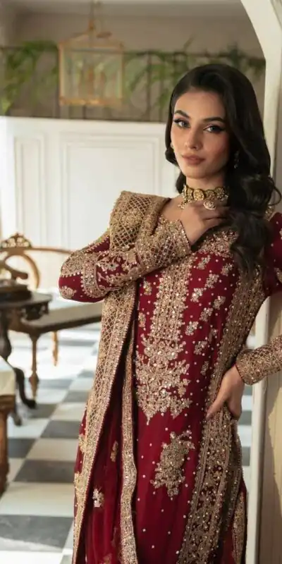 Maroon Faux Sequence Pearl Work Georgette Salwar Suit | Jump Suits, Salwar suit, Casual Suits, Creative suits, Designer Suits, Palazzo Suits, Party Wear Suits, Patiala Suits, Straight Suits