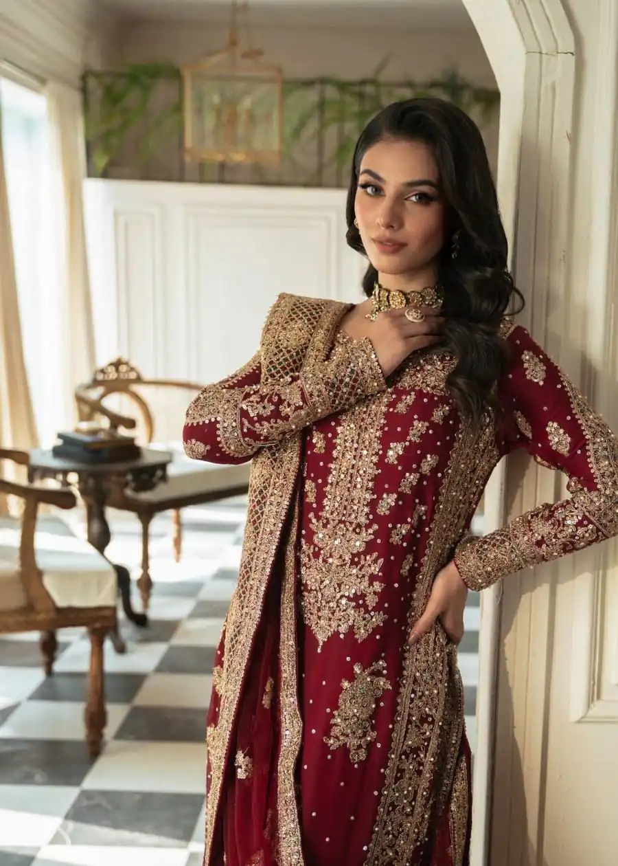 Maroon Faux Sequence Pearl Work Georgette Salwar Suit | Jump Suits, Salwar suit, Casual Suits, Creative suits, Designer Suits, Palazzo Suits, Party Wear Suits, Patiala Suits, Straight Suits